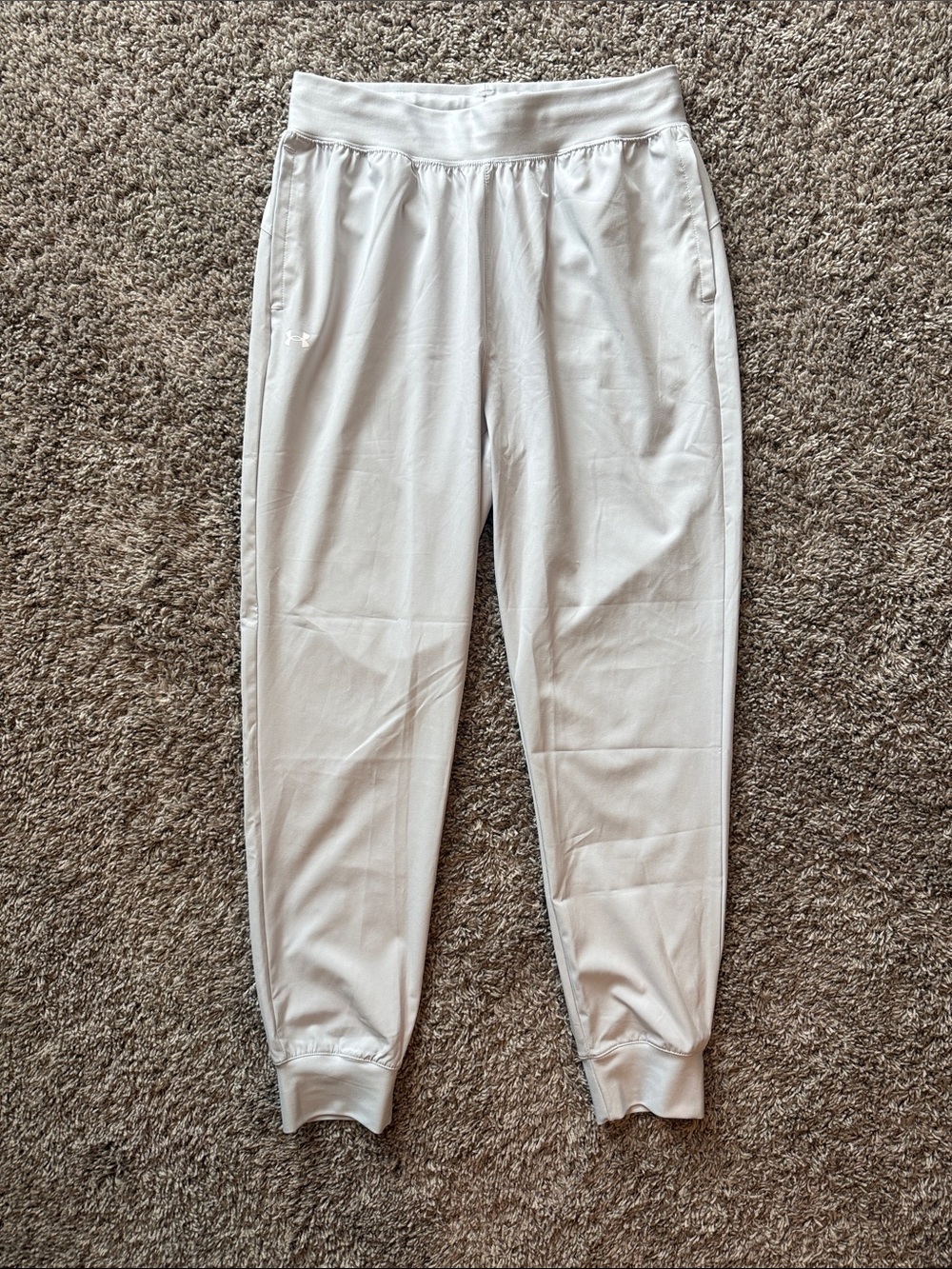 UA Women's Armour Sport High-Rise Woven Pants ‘Summit White’